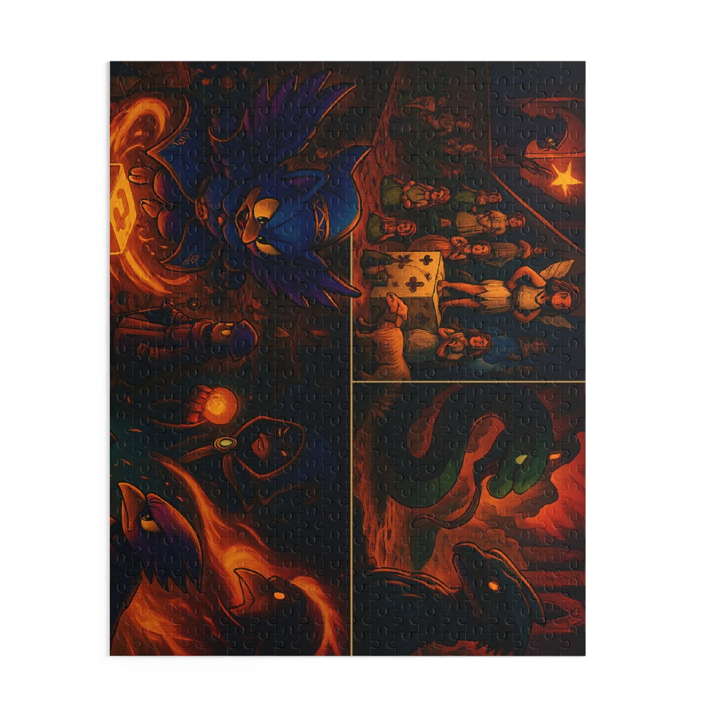 Slyco Puzzle - Infernal Shadow Fantasy 500 Piece Puzzle