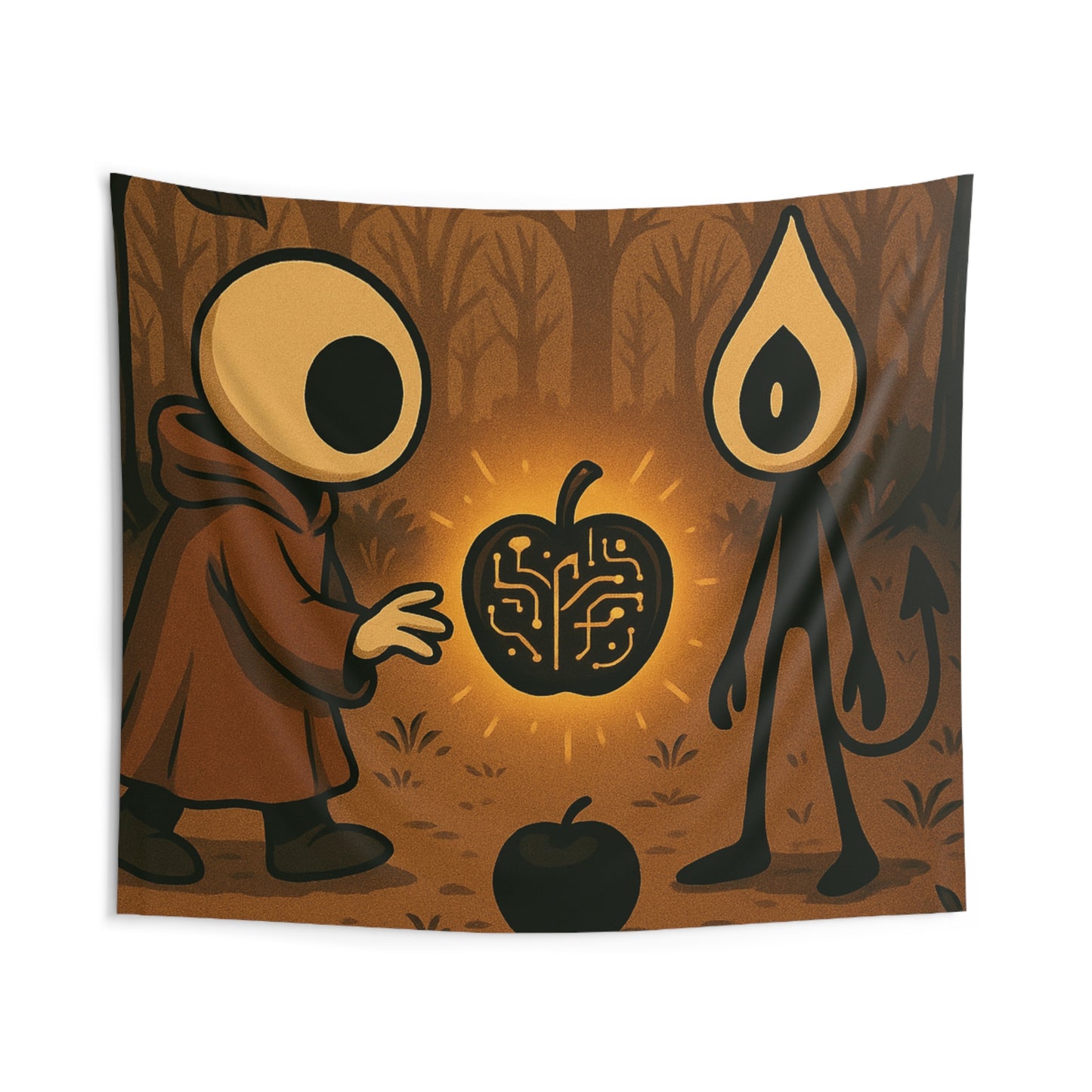 Wall Tapestry Slyco Black Apple Code of the Universe