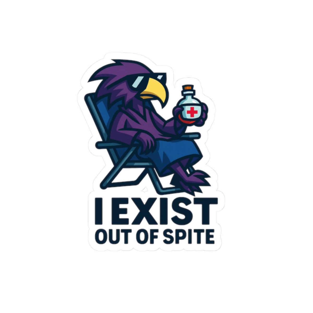 I Exist Out Of Spite Kiss-Cut Sticker